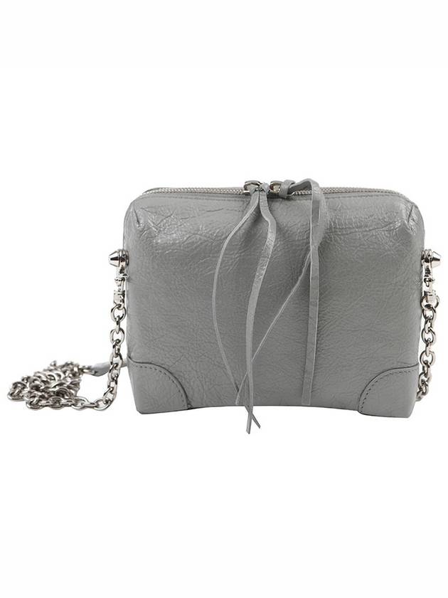 Balenciaga Classic Reporter Chain Cross Bag Grey