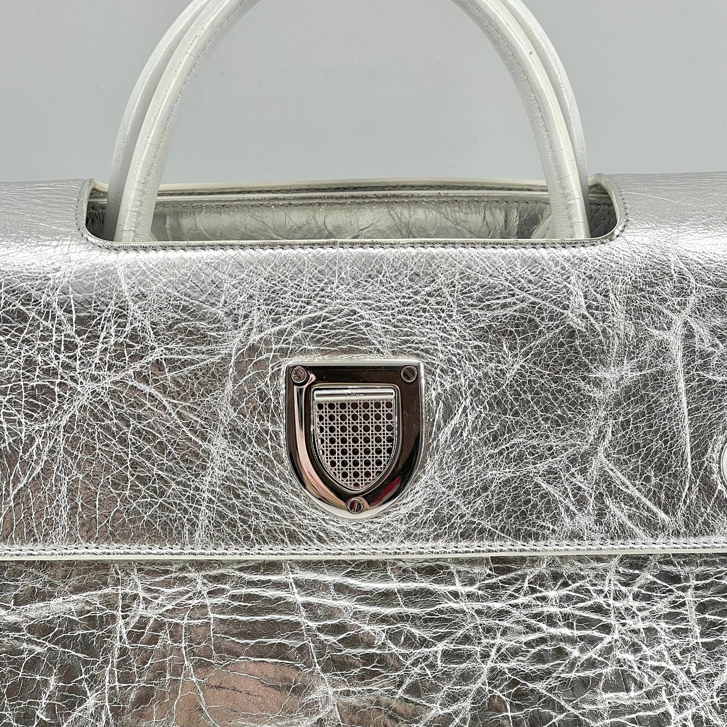 CHRISTIAN DIOR Medium Diorever silver bag