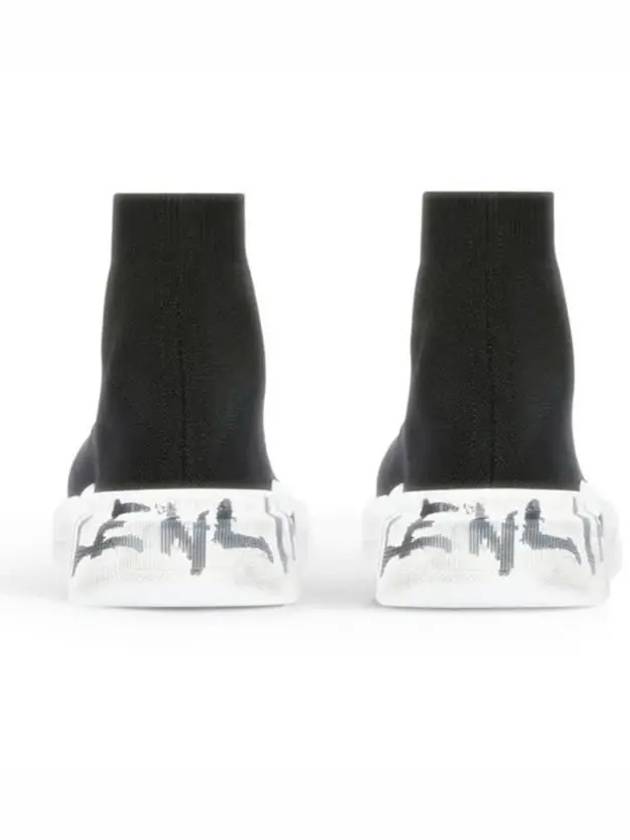 Balenciaga Speed 2.0 Graffiti Knit High Top Sneakers Black