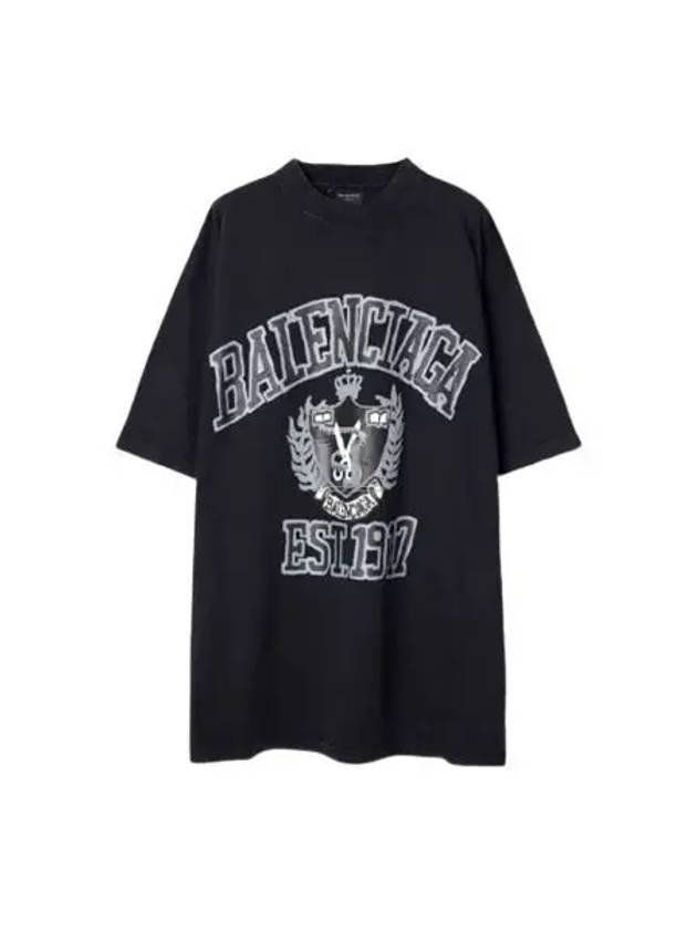 Balenciaga DIY College Medium Fit Short Sleeve T-Shirt Black