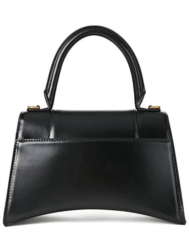 Balenciaga Hourglass Small Tote Bag in Shiny Box Calfskin Black
