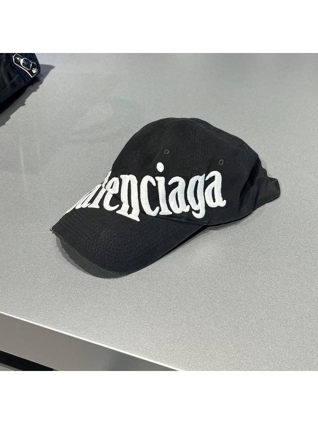 Balenciaga diagonal logo ball cap black