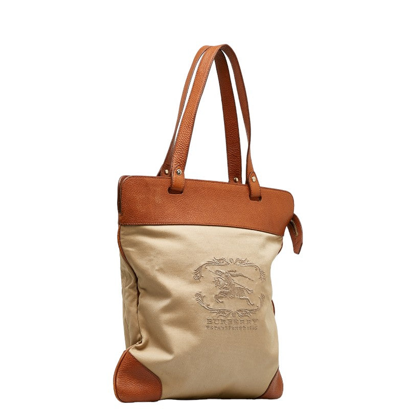 Burberry Nova Check Bag Beige Brown Canvas Leather