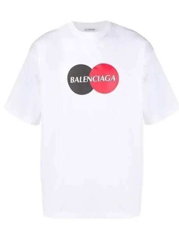 Balenciaga Logo Print Oversized Short Sleeve T-Shirt White