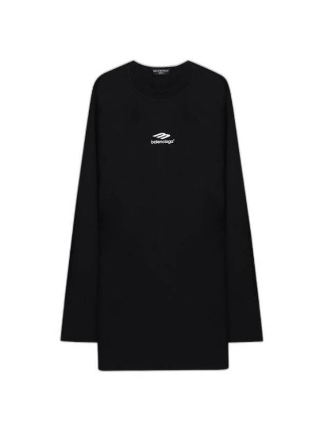Balenciaga Icon Flat Long Sleeve T-Shirt Black