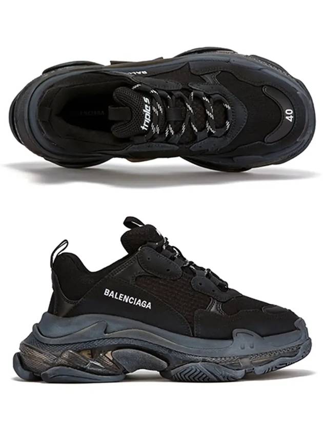 Balenciaga Triple S Sneakers Clear Sole Black