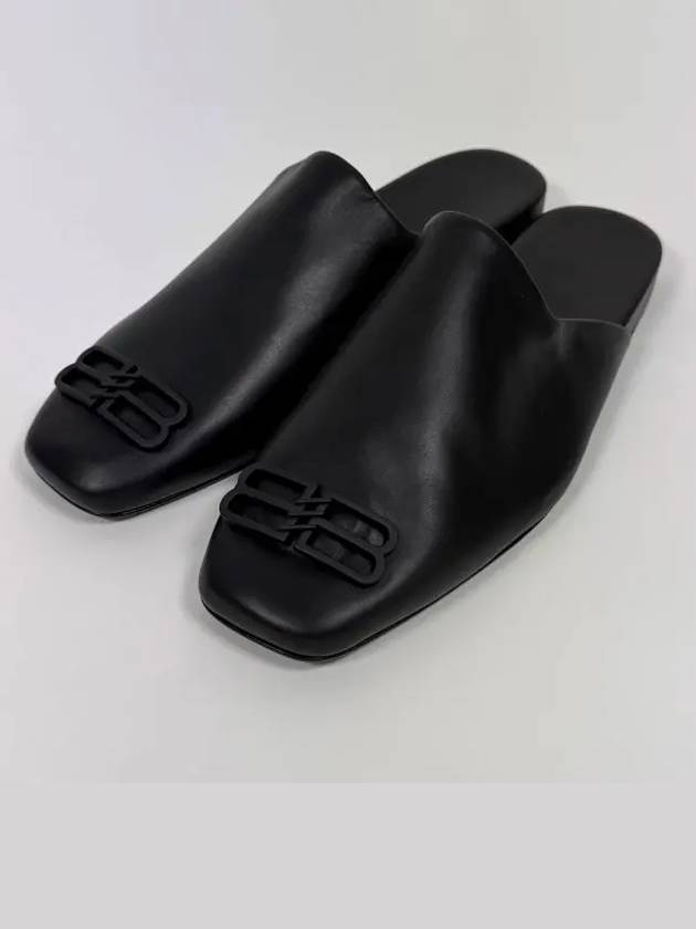 Balenciaga Cozy BB Logo Mule Slippers Black