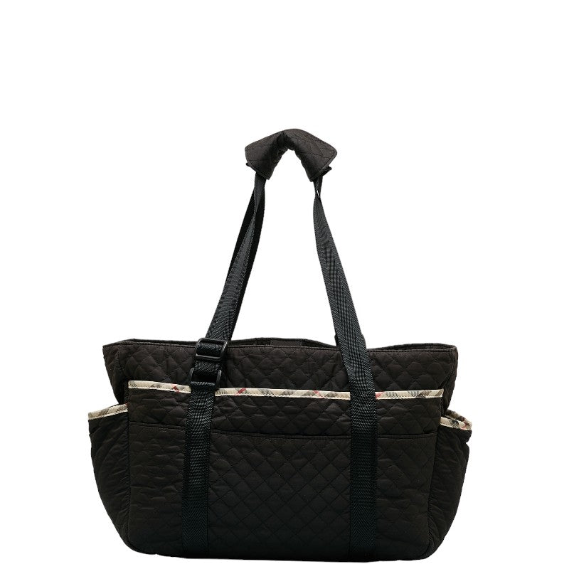 Burberry Nova Check Mother's Bag s Bag Black Polyester Burberry