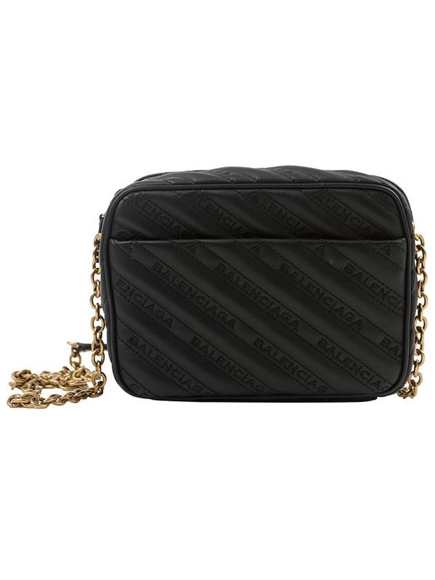 Balenciaga Blanket Reporter Chain Cross Bag Black