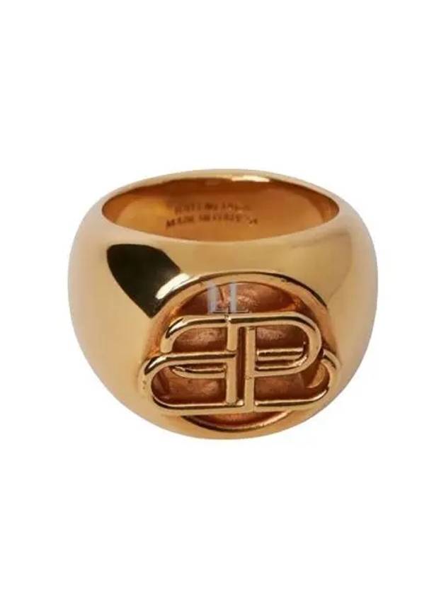 Balenciaga BB Signet Ring Gold