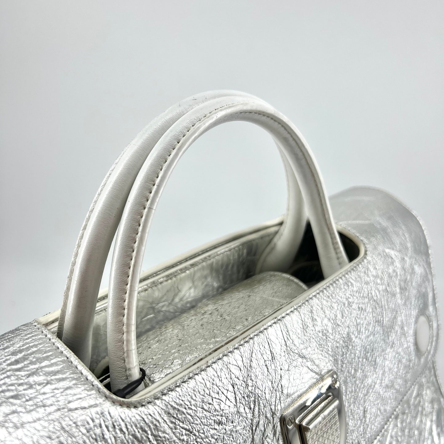 CHRISTIAN DIOR Medium Diorever silver bag