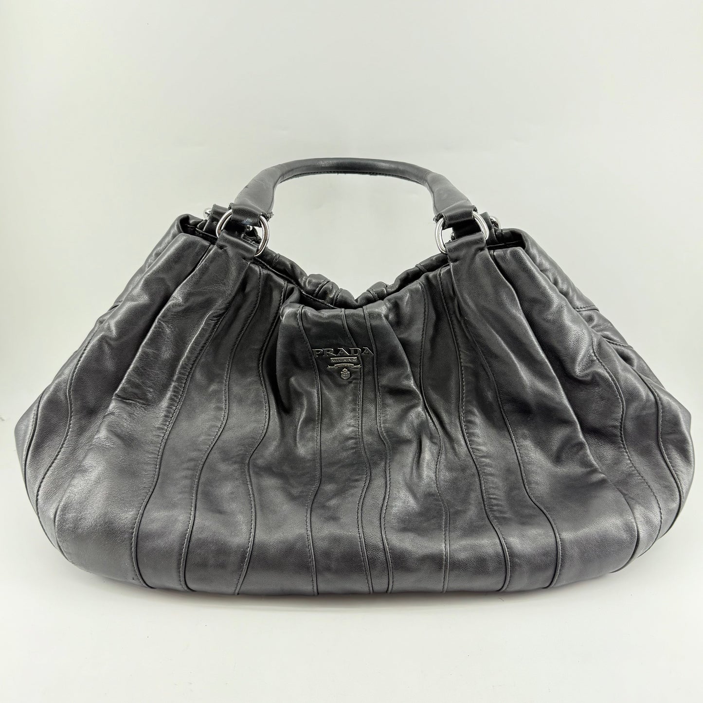 Prada Nappa Mordore Stripes Tote