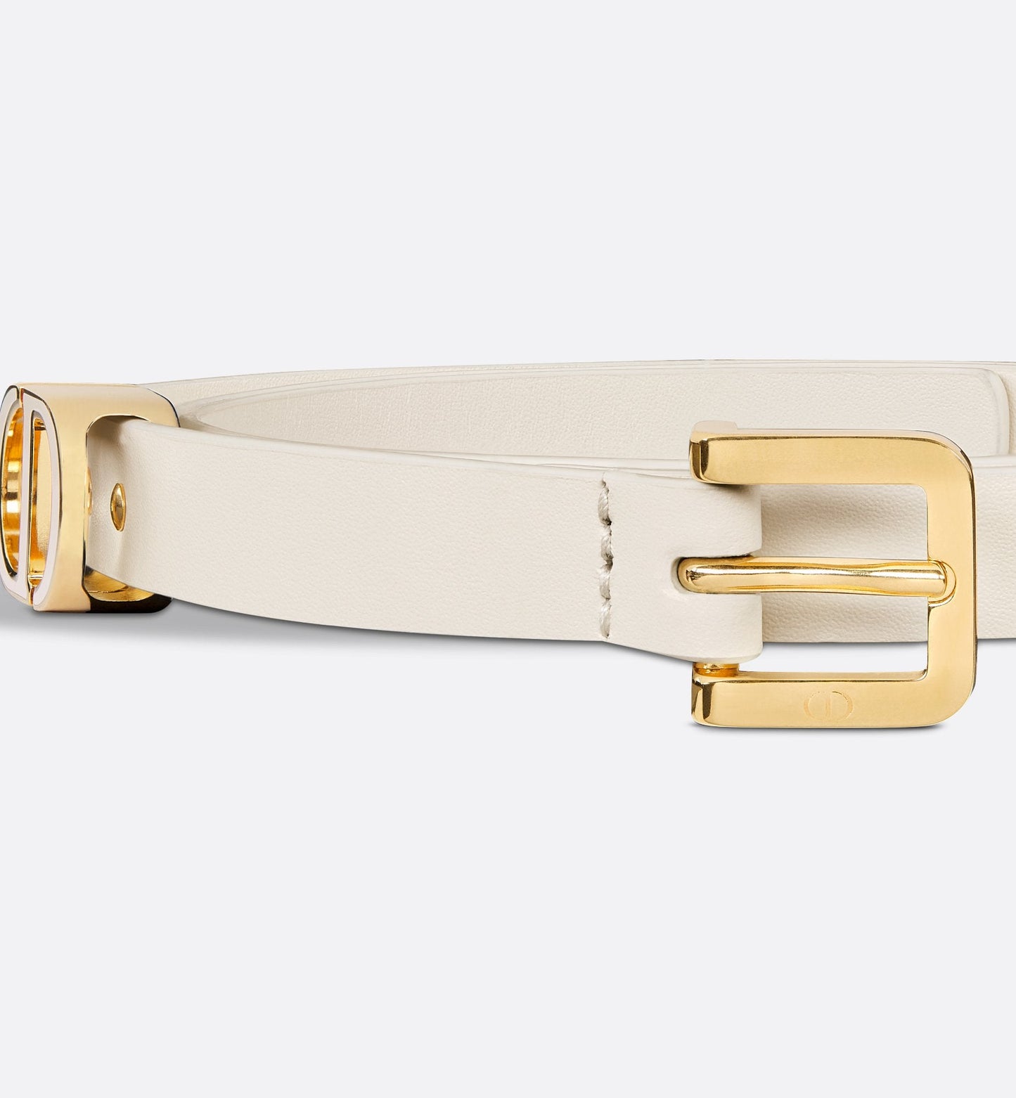 30 Montaigne Loop Belt Latte Calfskin 15 mm