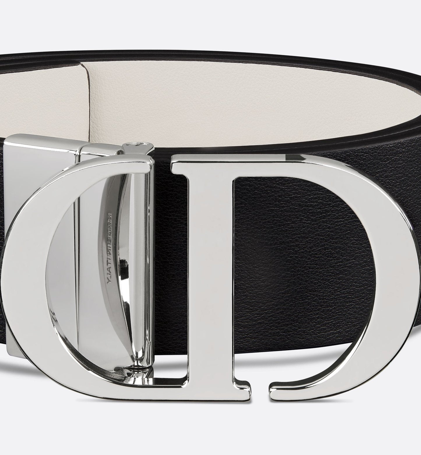 30 Montaigne Reversible Belt Black And White Smooth Calfskin 35 mm