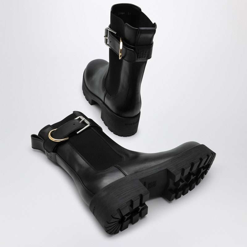 Givenchy Voyou Black Leather Ankle Chelsea Boot Women