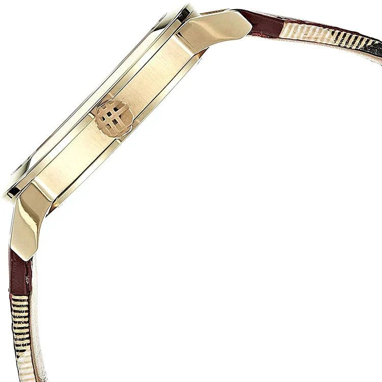 Burberry Ladies The City Check Champagne Watch BU9017