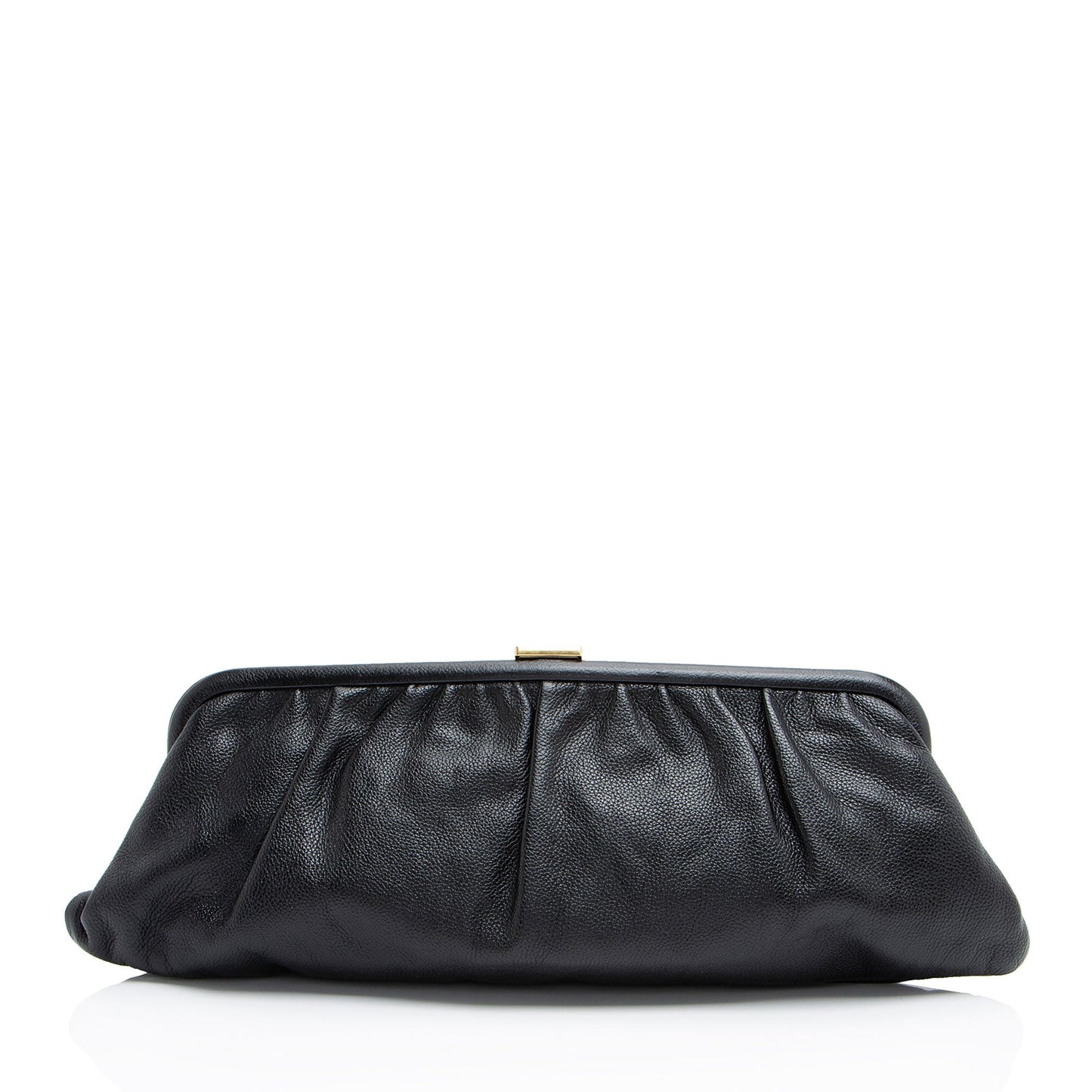 Balenciaga Calfskin Logo Cloud XL Framed Clutch (SHF-DUmqD8)