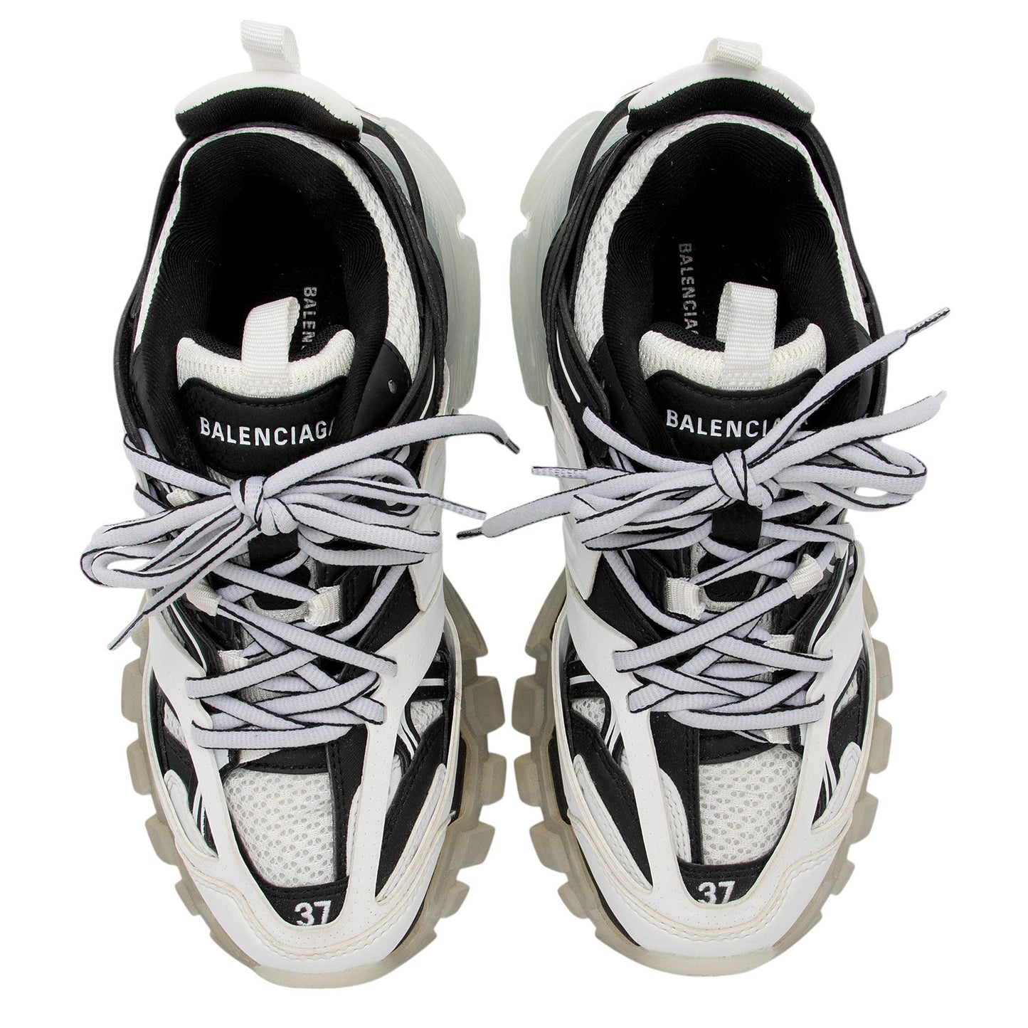 Balenciaga Calfskin Mesh Track Sneakers - Size 7 / 37 (SHF-r9eohF)