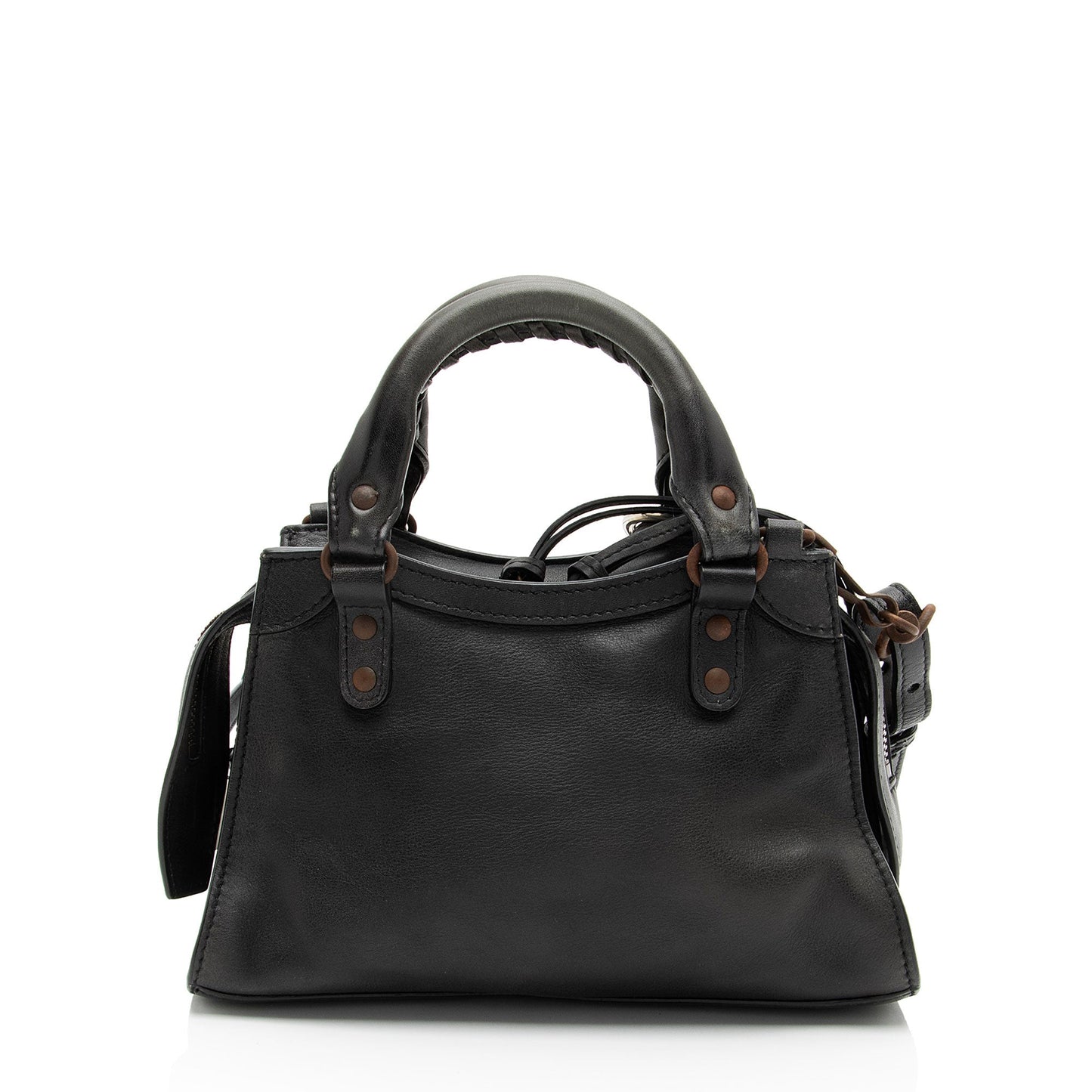 Balenciaga Calfskin Neo Classic Rust Hardware City Mini Satchel (SHF-A4mdtV)