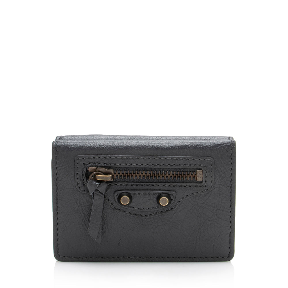 Balenciaga Leather Mini City Wallet (SHF-13620)