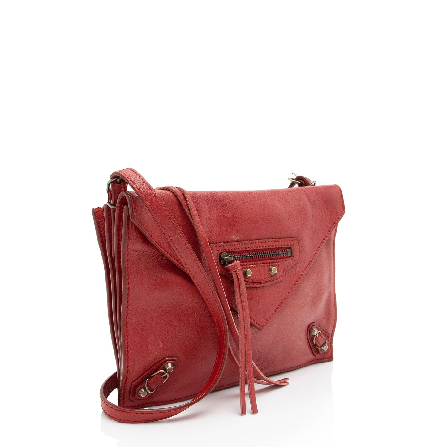Balenciaga Leather Papier Triple Crossbody (SHF-9kID2H)