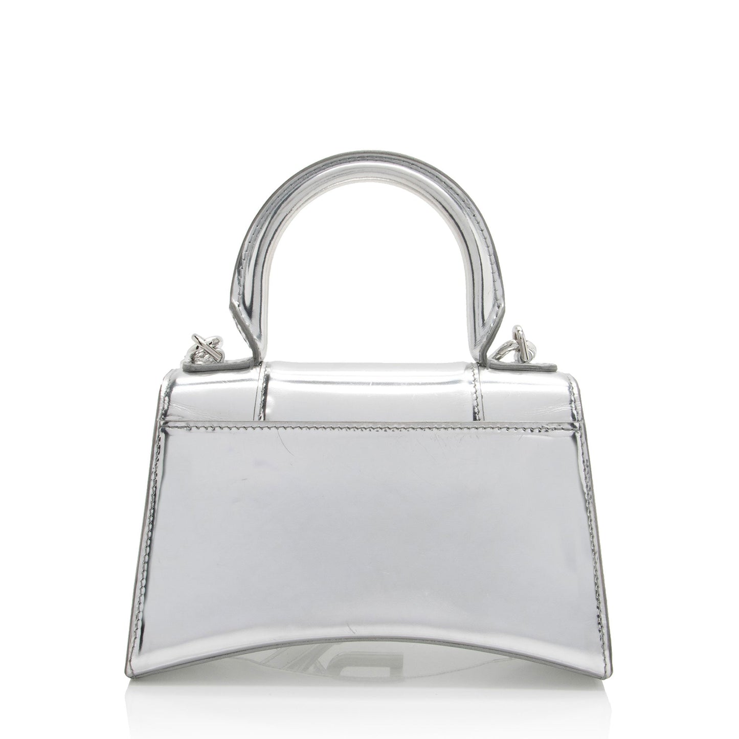 Balenciaga Metallic Calfskin Hourglass XS Top Handle (SHF-jIgLTj)