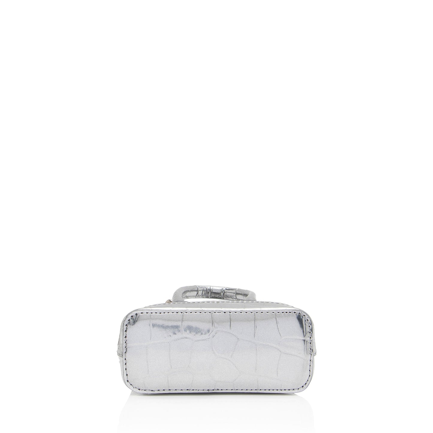 Balenciaga Metallic Croc Embossed Ville Mini Top Handle (SHF-Ayu5RO)