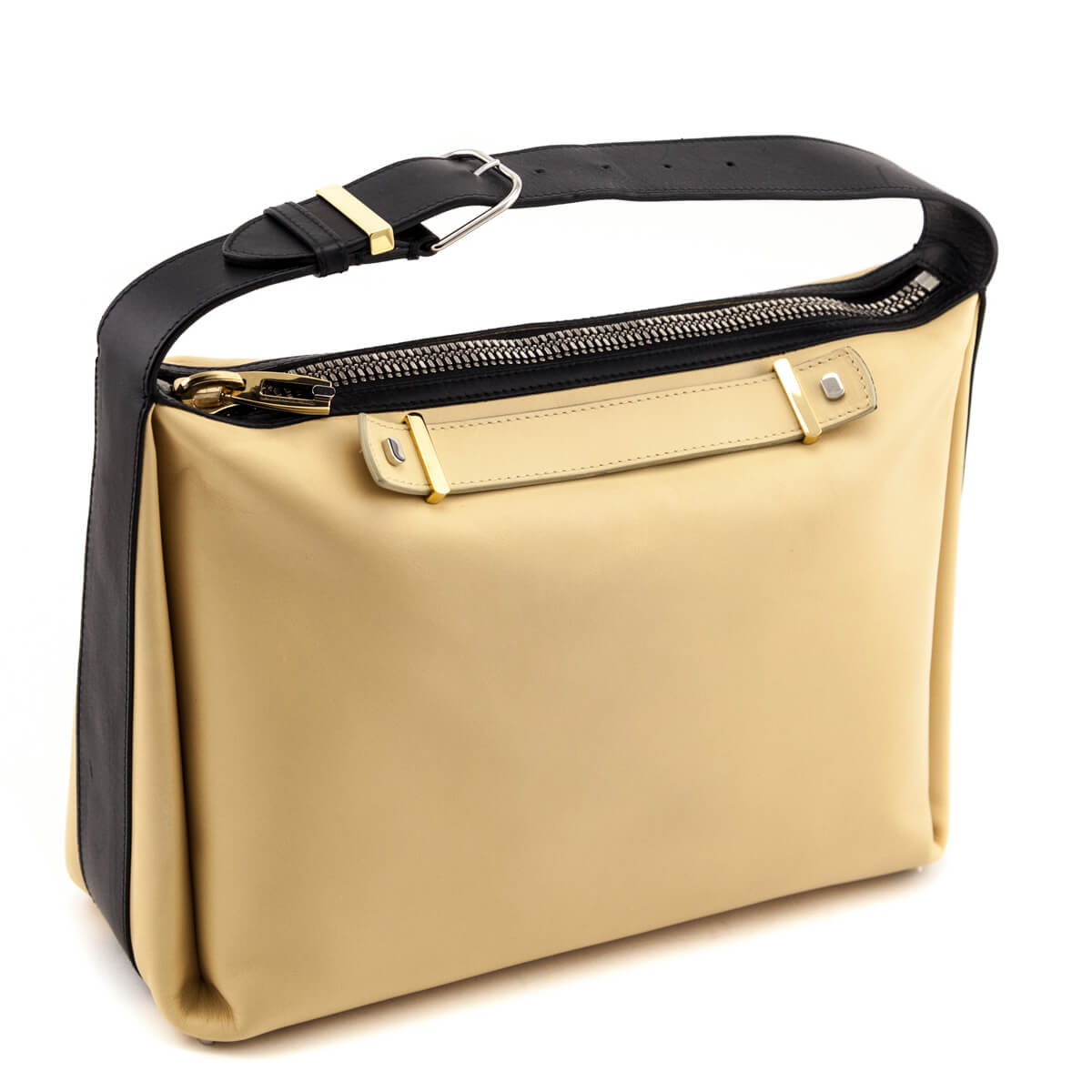 Balenciaga Beige & Black Leather Bag