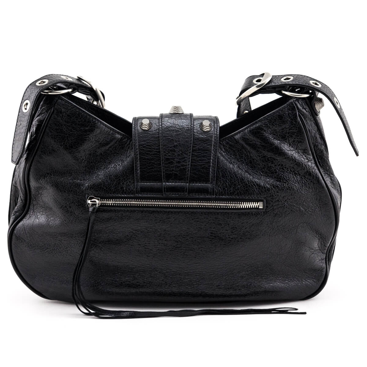 Balenciaga Black Agneau Arena Medium Le Cagole Shoulder Bag