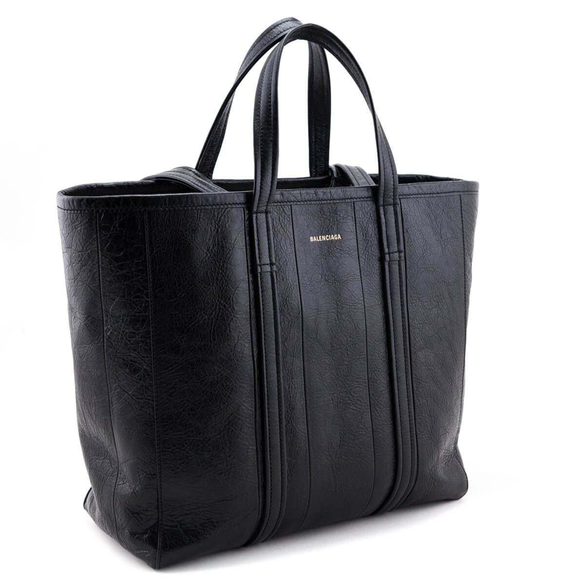 Balenciaga Black Agneau Medium Barbes East West Tote