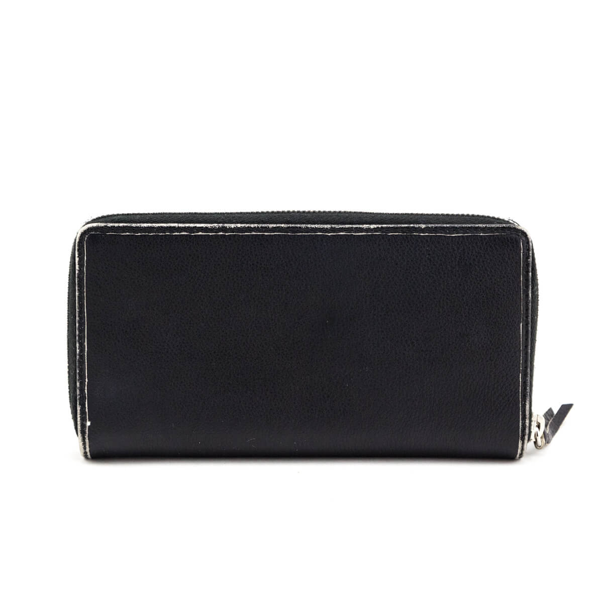 Balenciaga Black Calfskin Classic Highlight Continental Zip Around Wallet
