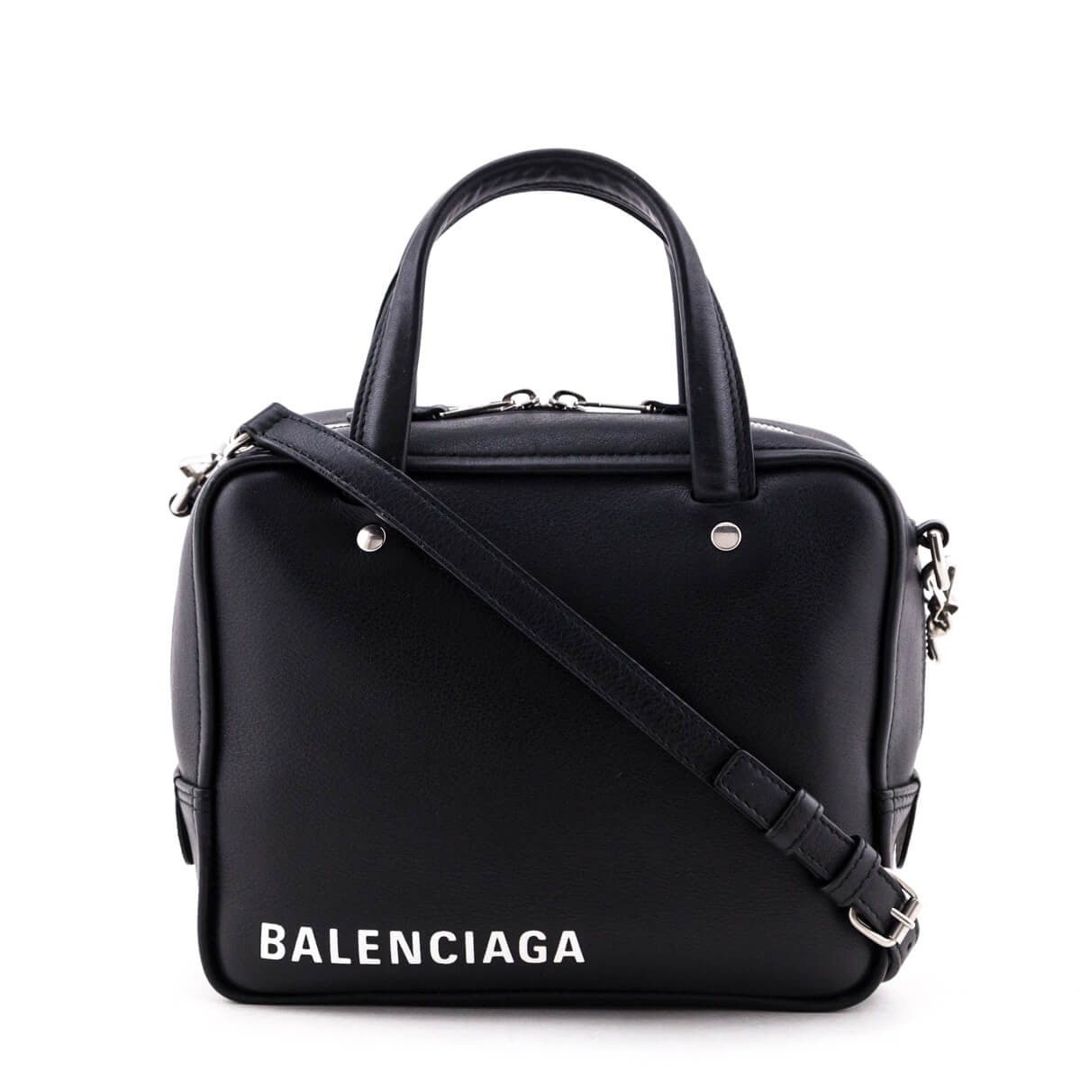 Balenciaga Black Calfskin XS Triangle Square Bag