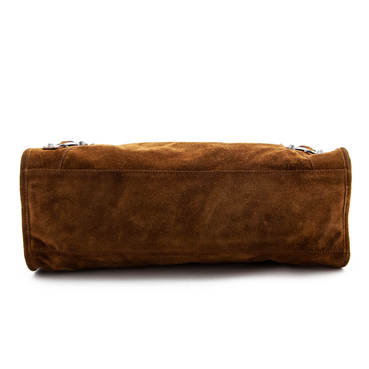 Balenciaga Dark Brown Cumin Suede Motocross Classic City Bag