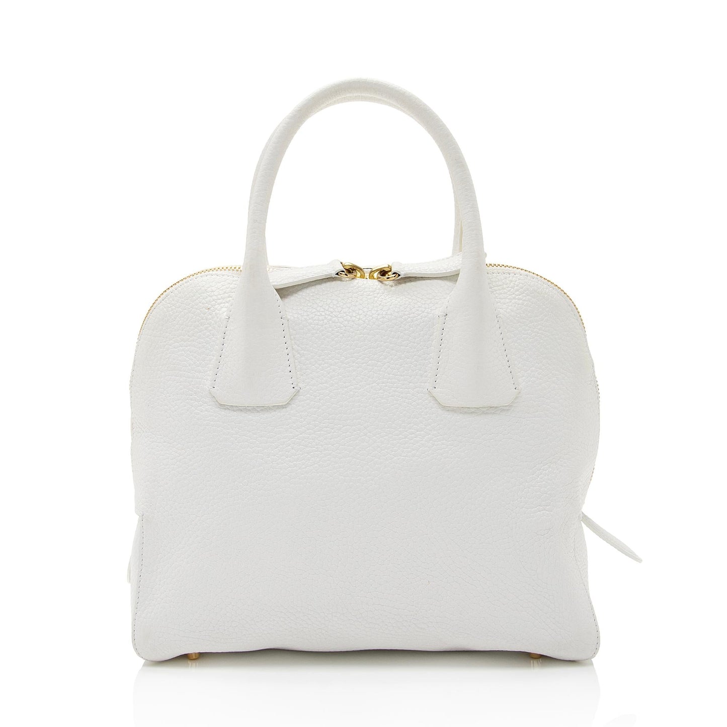 Burberry Grainy Calfskin Greenwood Small Bowling Bag (SHF-l6CAoI)