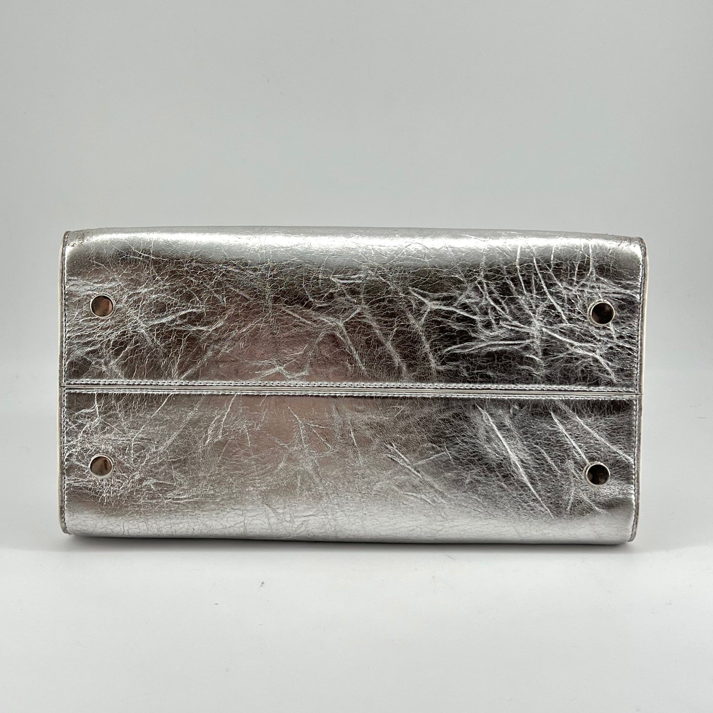 CHRISTIAN DIOR Medium Diorever silver bag