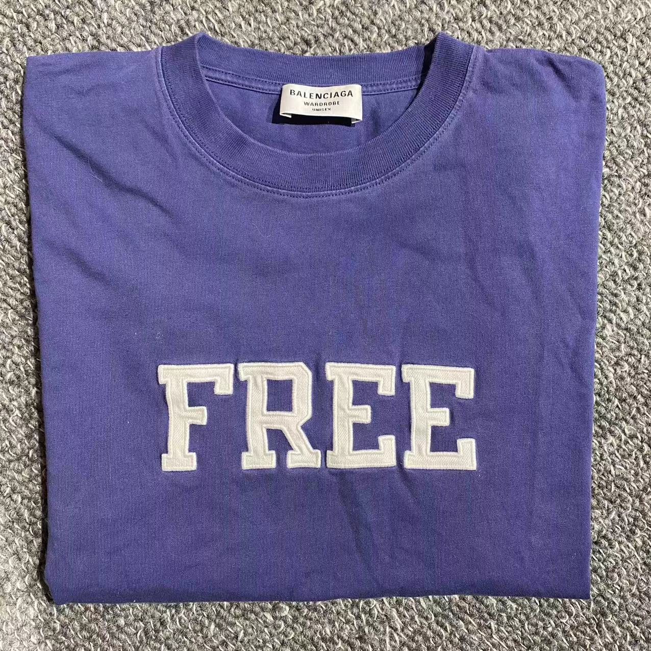 Balenciaga Purple 'Free' T-shirt