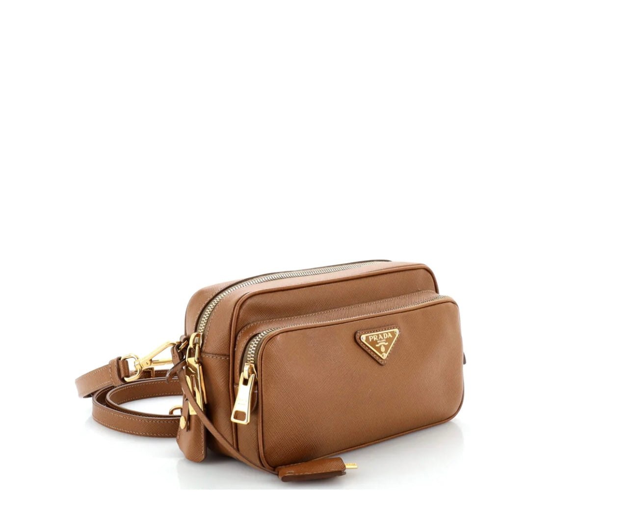 PRADA - Front Pocket Crossbody Bag Saffiano Leather Small