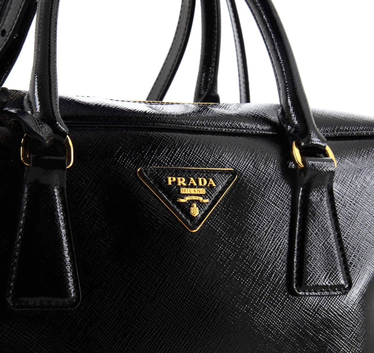 PRADA - Bauletto Bag Vernice Saffiano Leather