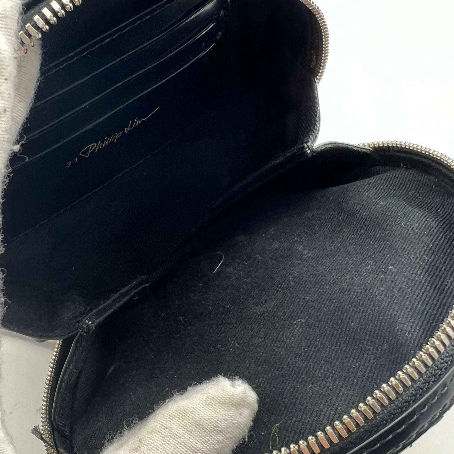 3.1 Phillip Lim Black Alix Circle Leather Clutch