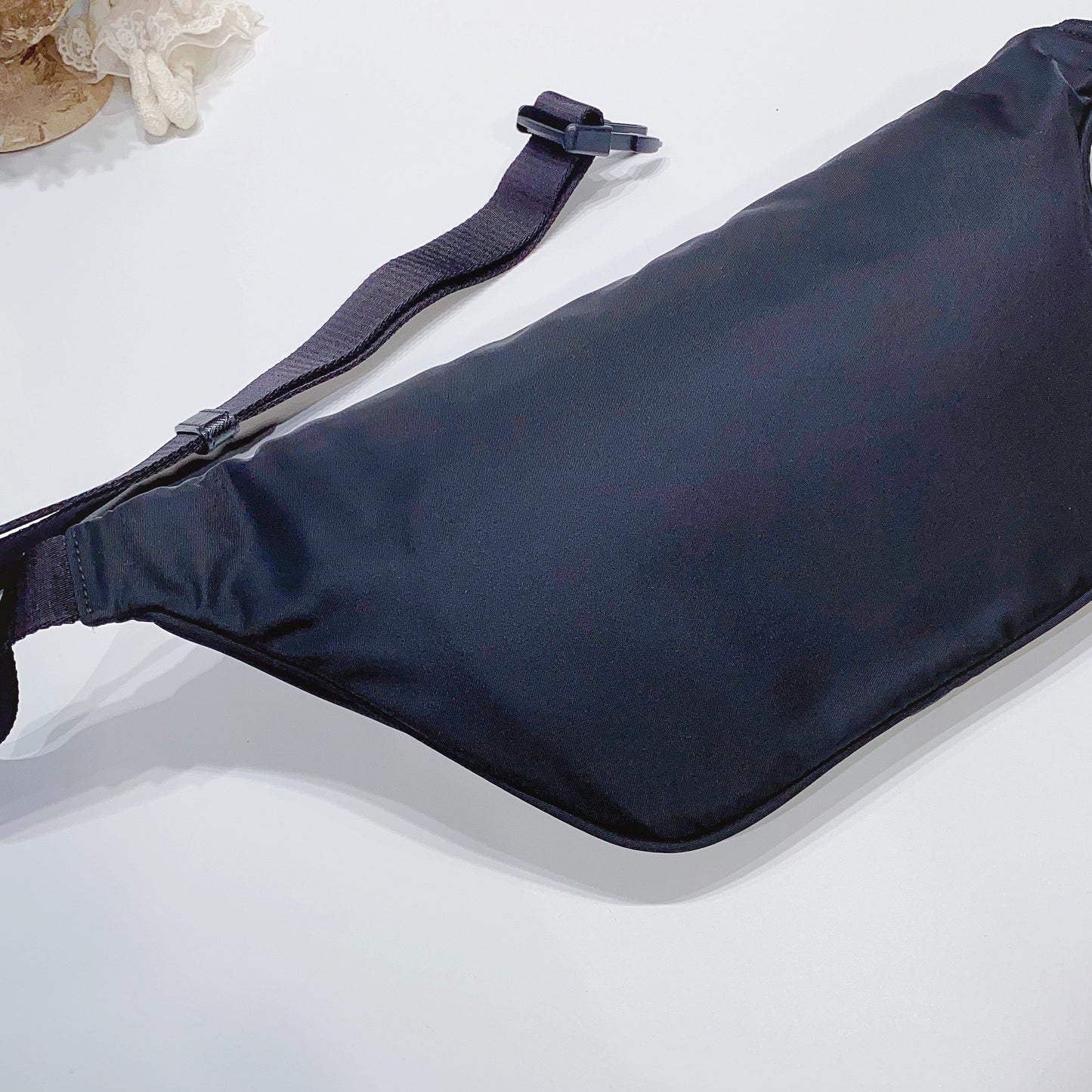 No.3745-Prada Nylon & Saffiano Leather Belt Bag