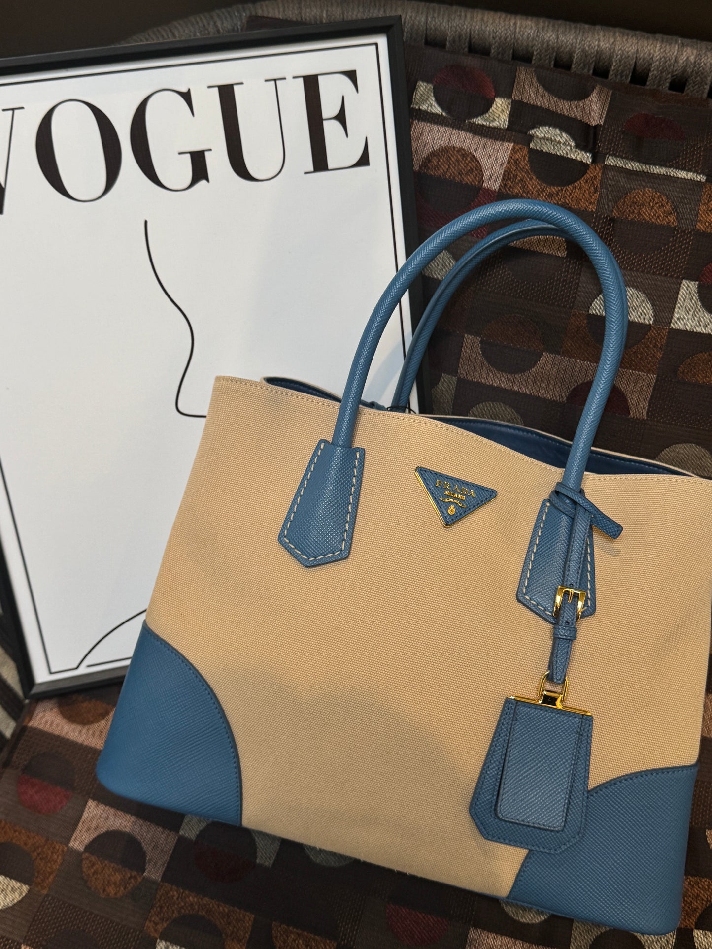 Prada Canvas Canapa Double Bag TWS
