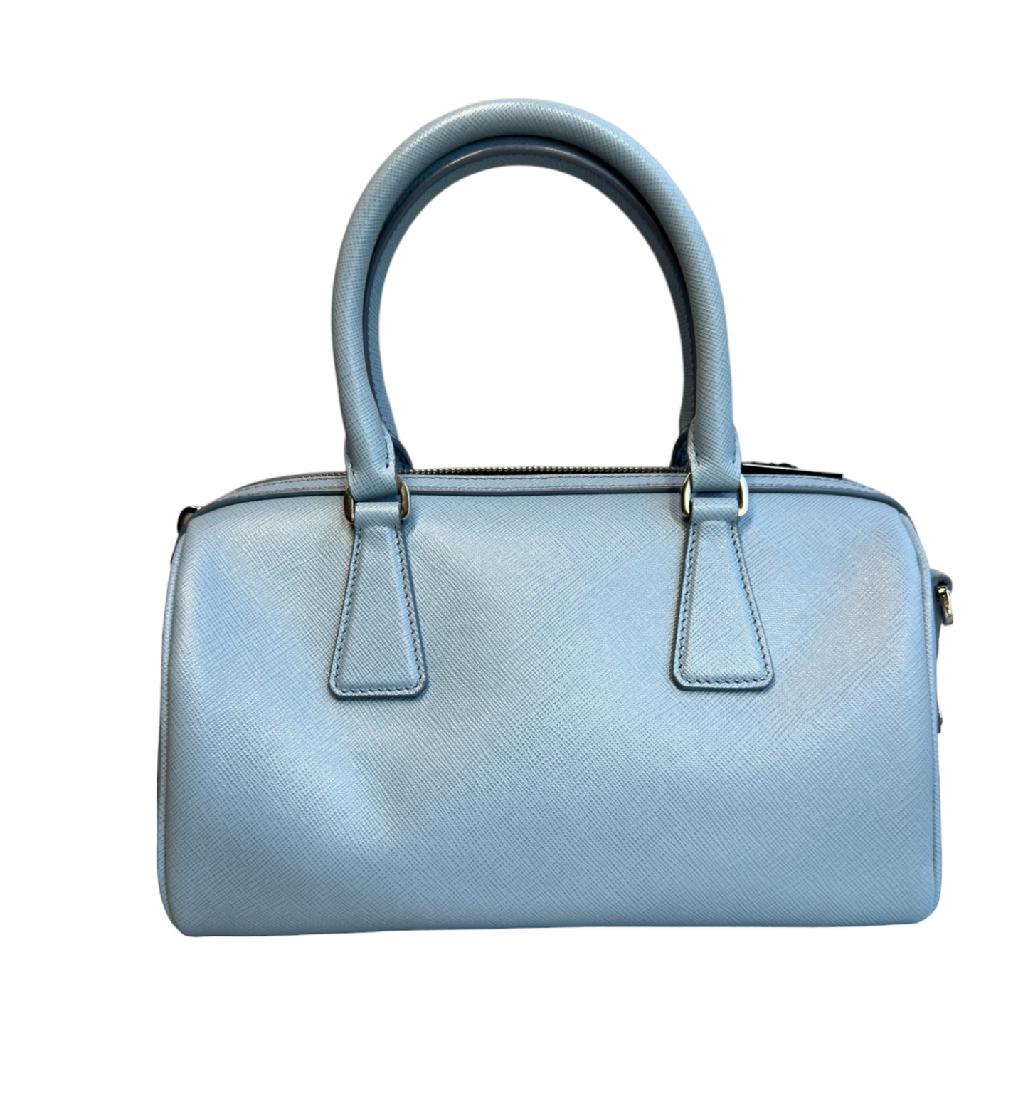 PRADA - Blue Saffiano Leather Satchel