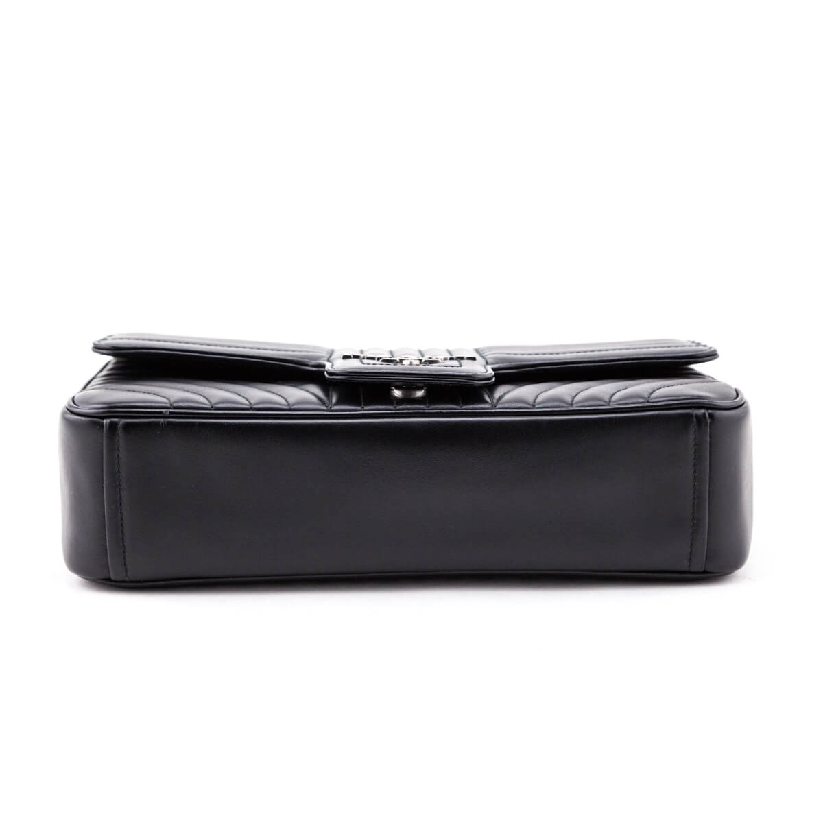 Prada Black Quilted Soft Calfskin Large Diagramme Flap Bag