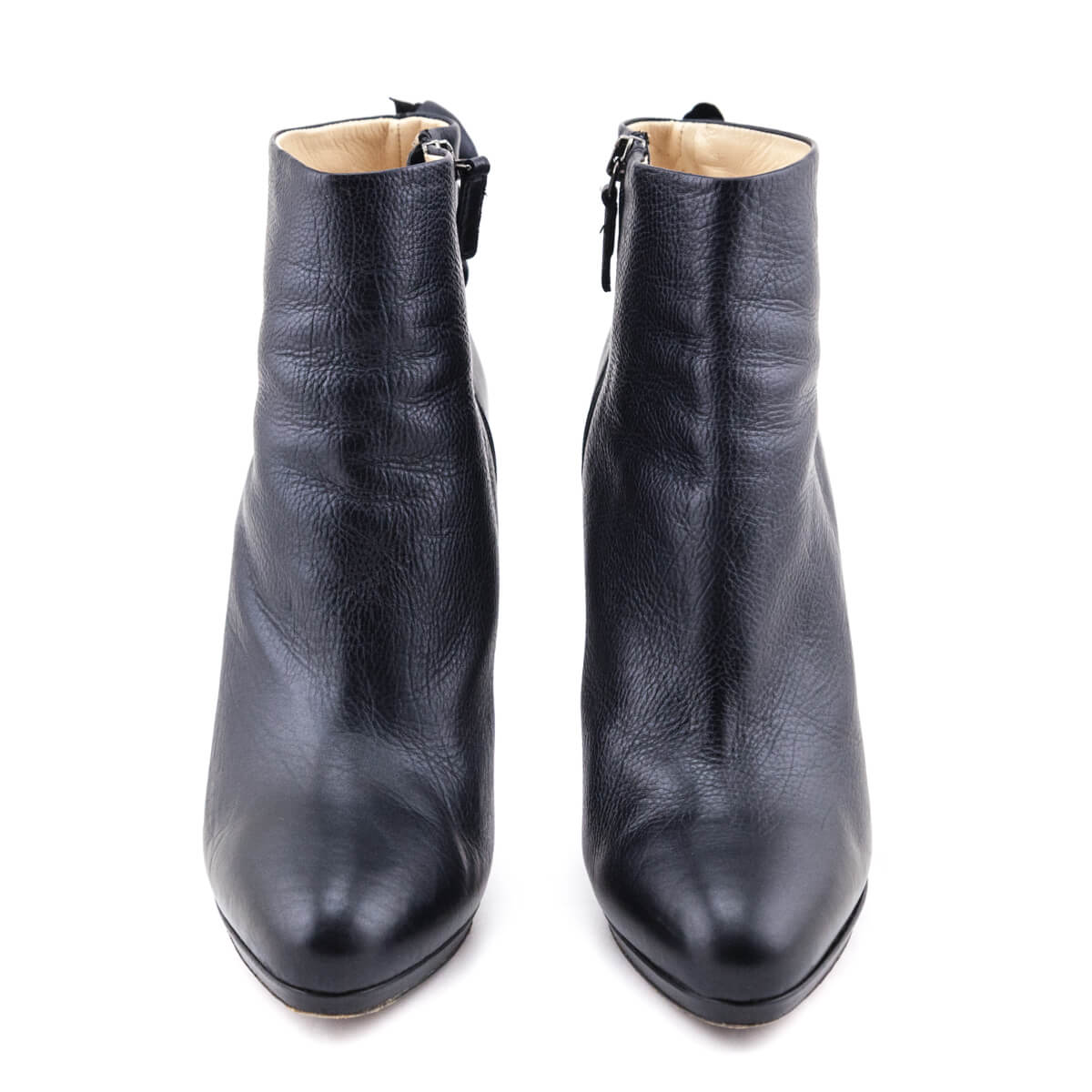 Prada Black Ruffle Platform Ankle Boots Size US 7 | IT 37