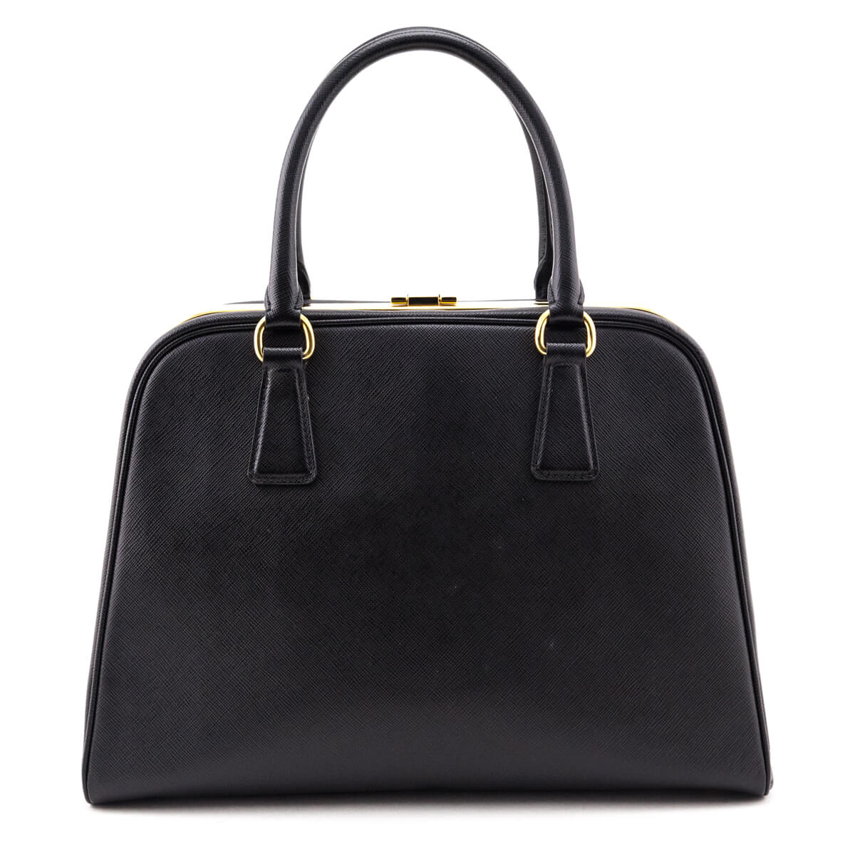 Prada Black Saffiano Pyramid Bag