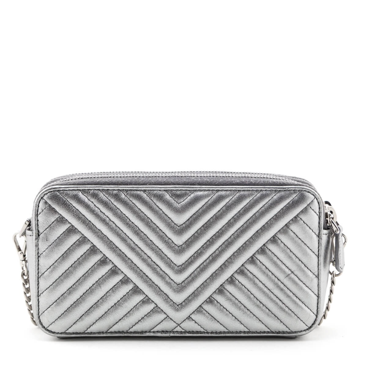 Prada Chrome Quilted Nappa Leather Mini Bag