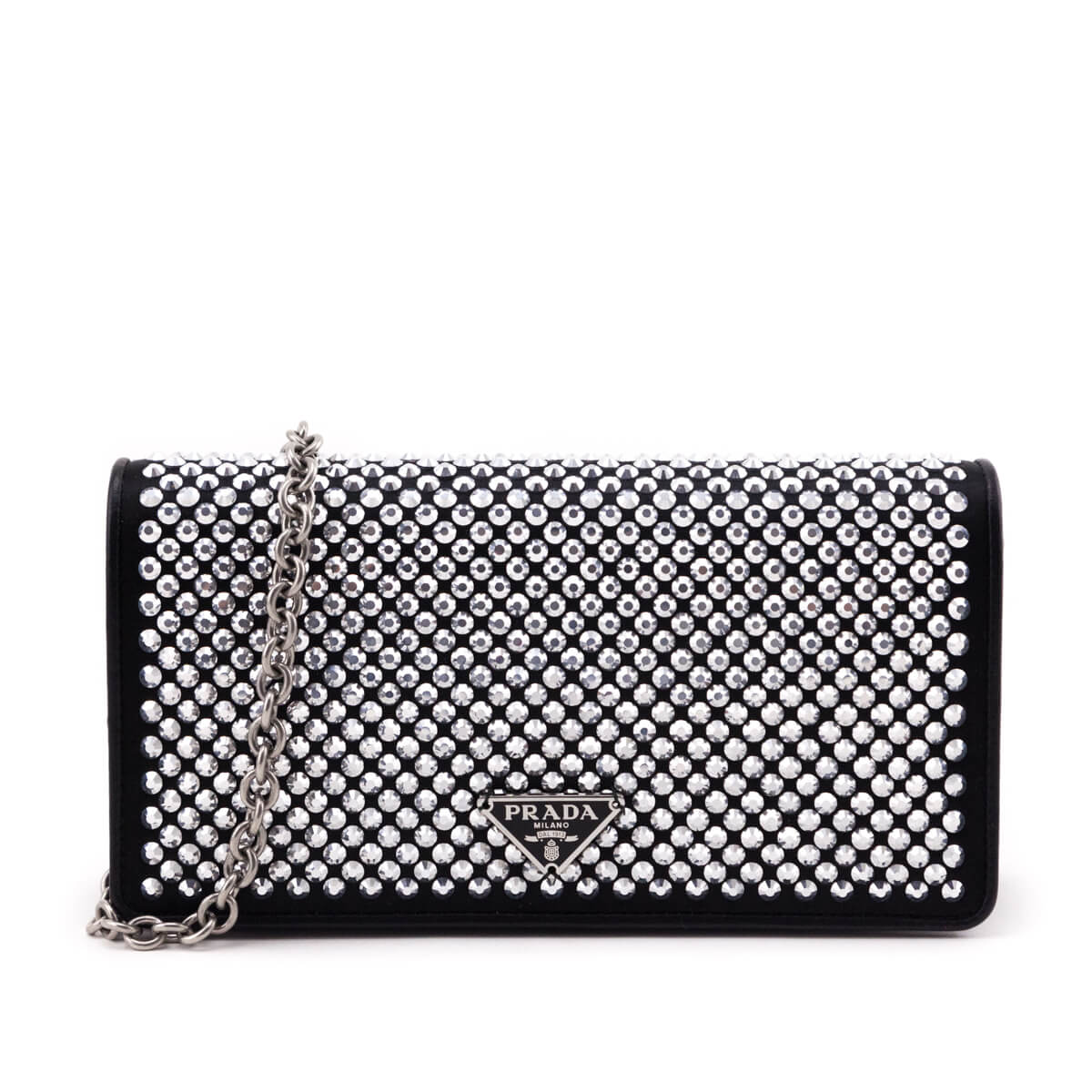 Prada Crystal Mini Wallet Chain