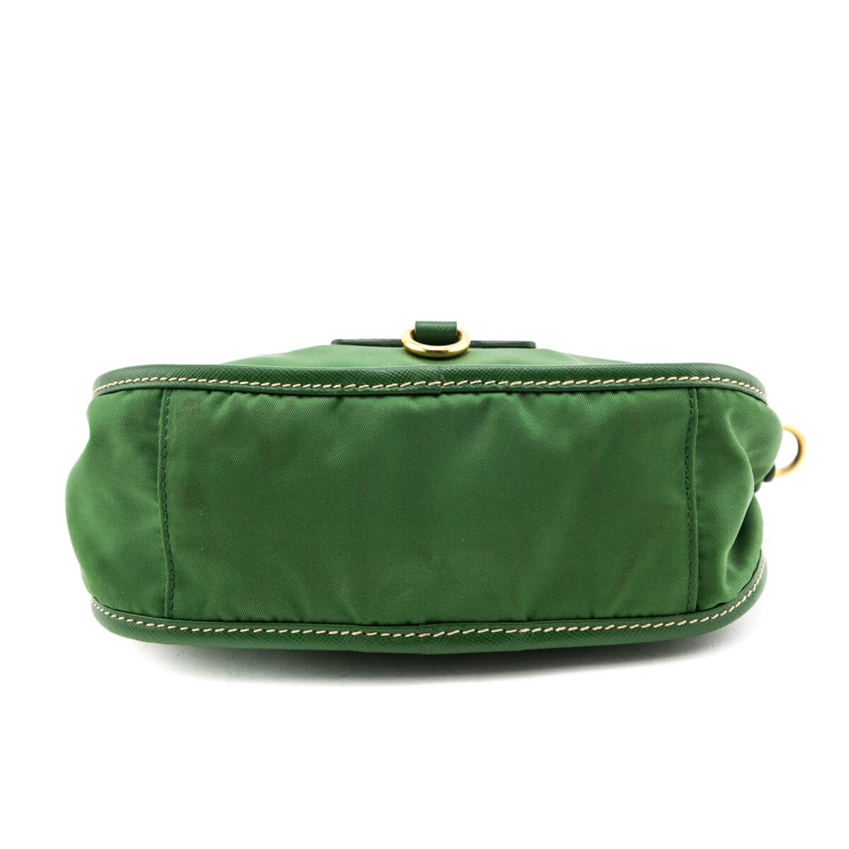 Prada Green Tessuto and Saffiano Mini Crossbody
