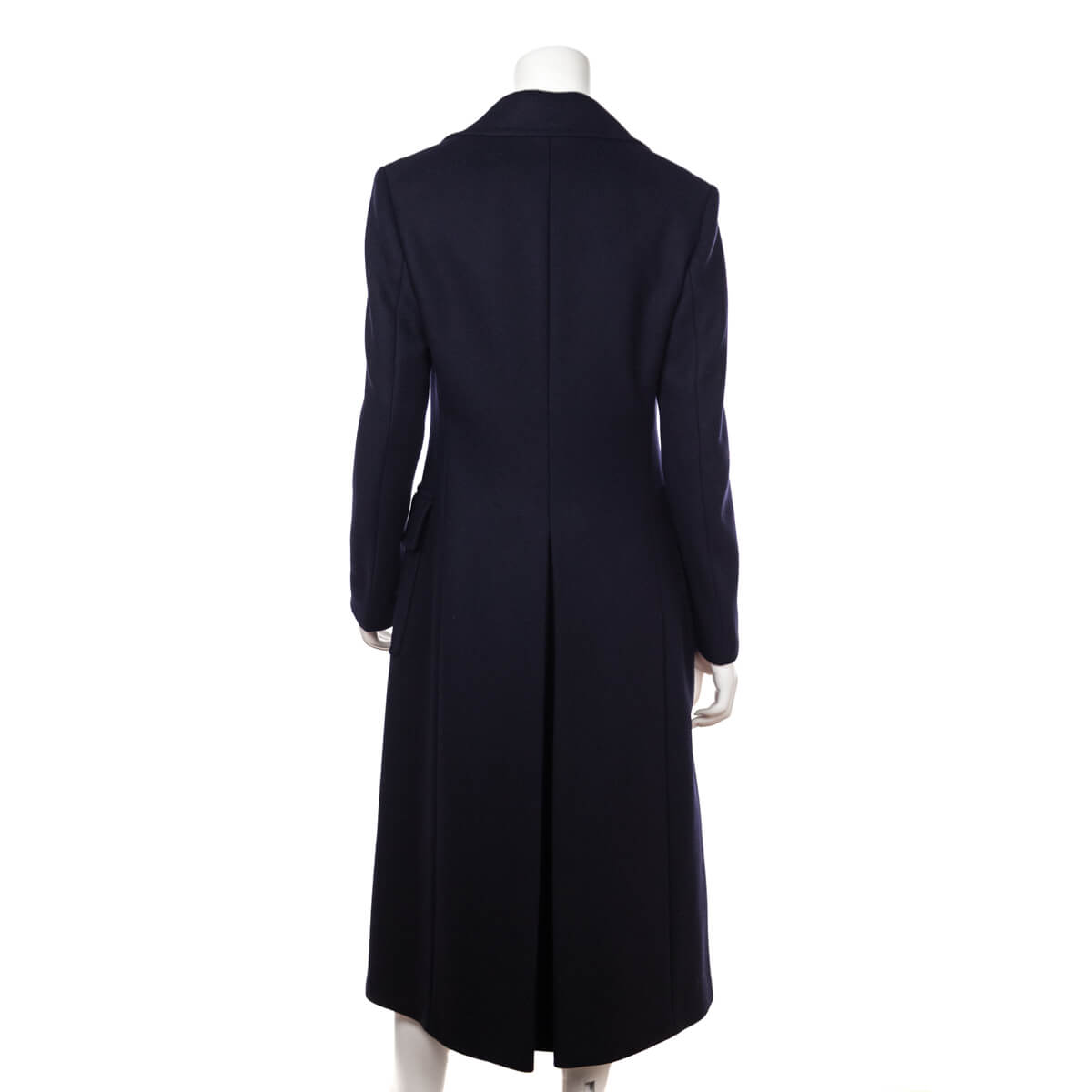 Prada Navy Wool Long Coat Size S | IT 42