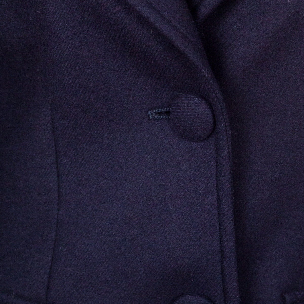 Prada Navy Wool Long Coat Size S | IT 42
